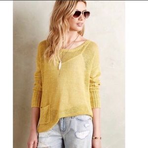 Anthropologie | Sparrow mustard yellow sweater